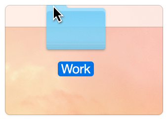1. Drag your files to the very top of screen.