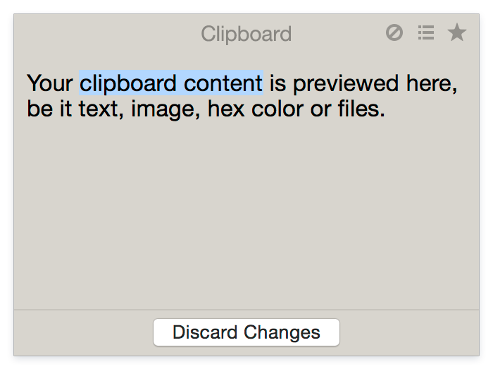 Your clipboard content on Mac