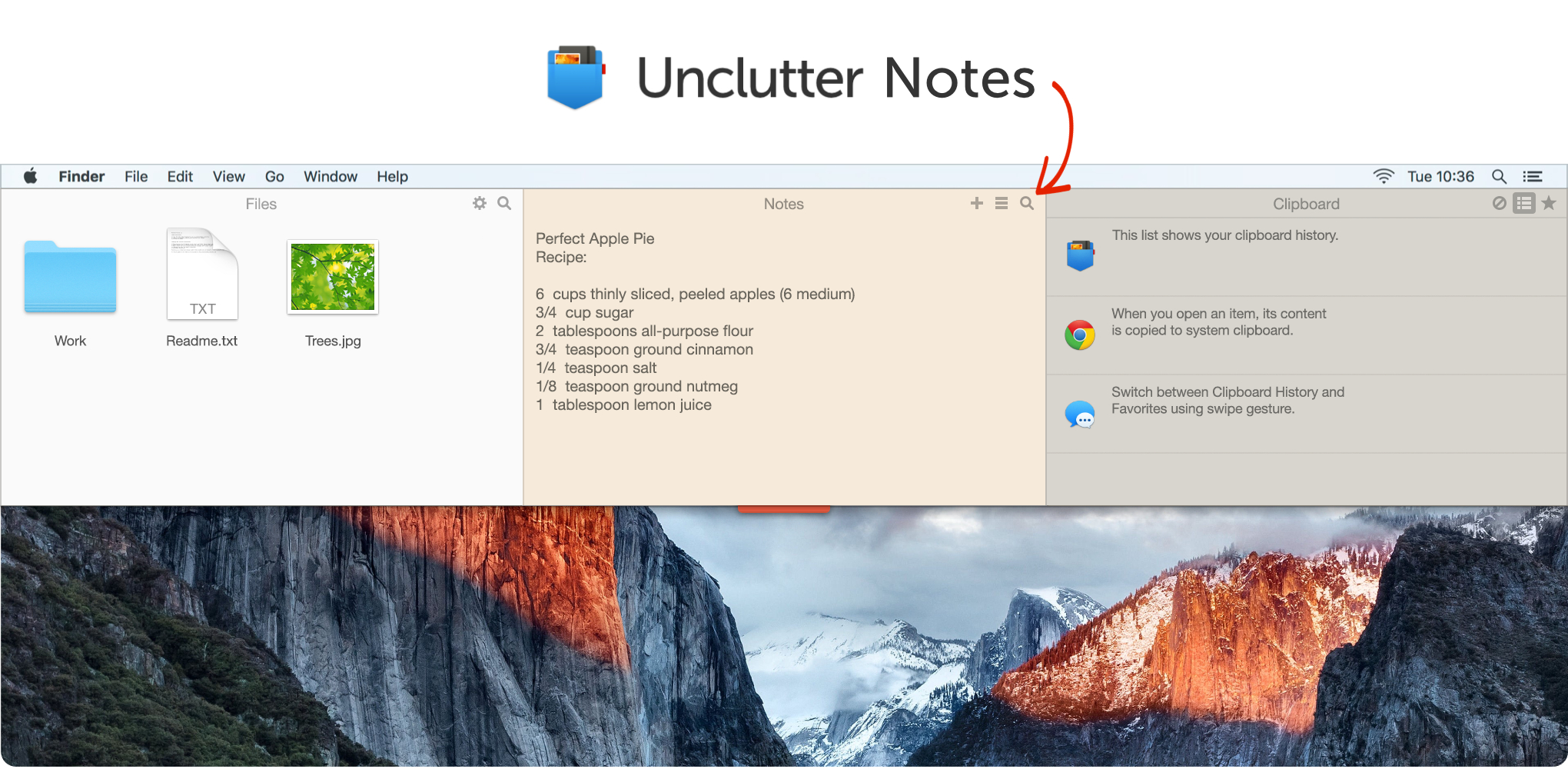 Unclutter Notes for Mac - quick note taking. Like sticky notes.