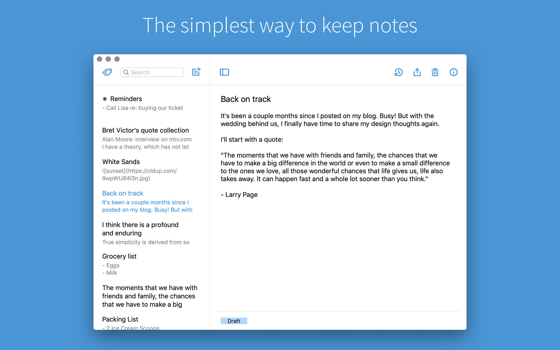 notes on desktop mac