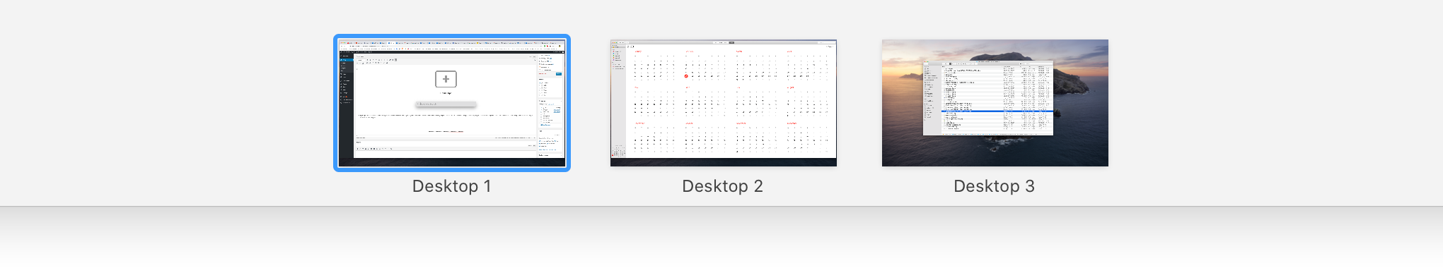 macOS Spaces (Desktops)