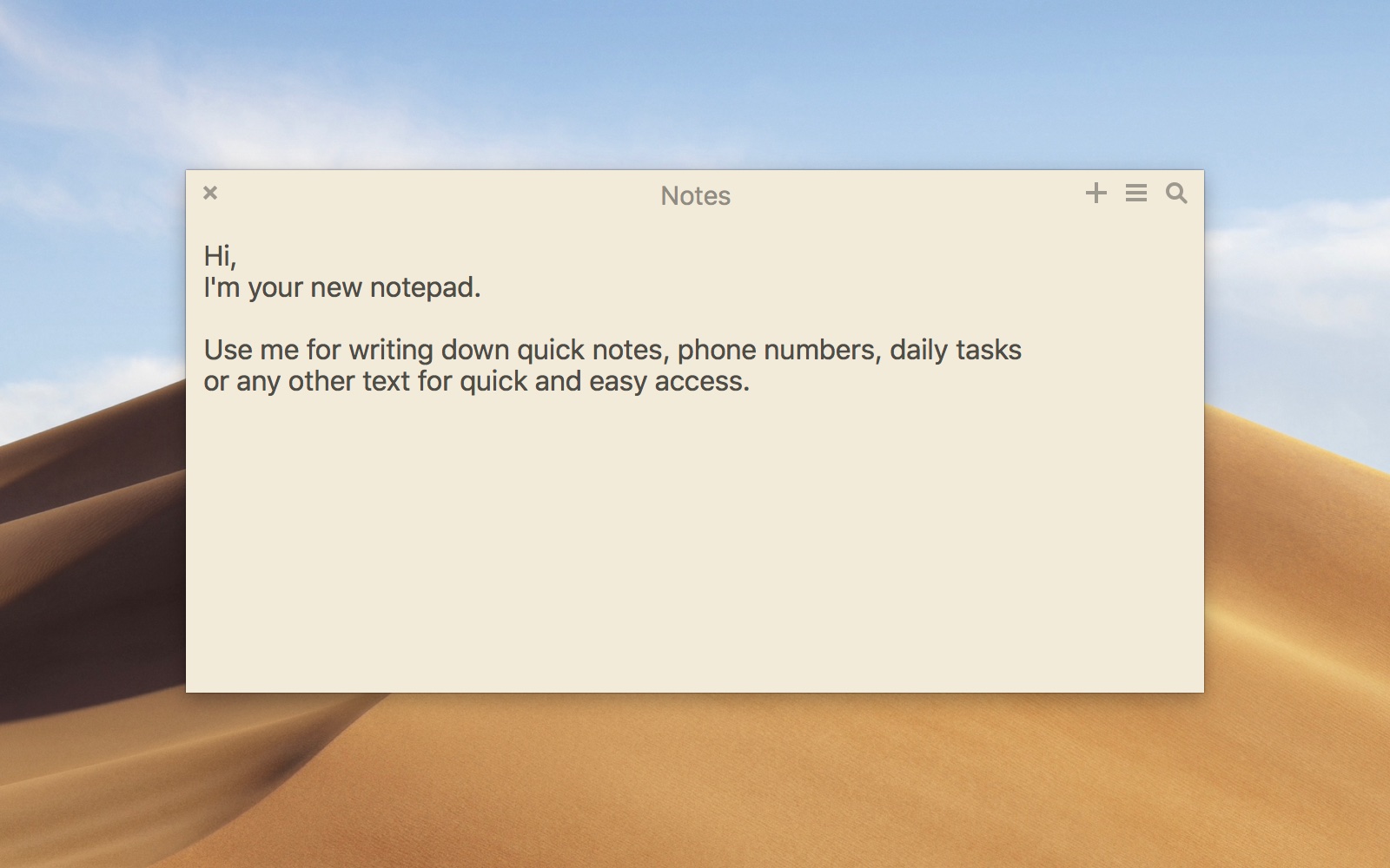 Notepad mac