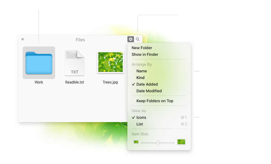 Unclutter Files for Mac - Drag and drop file manager and the dropzone
