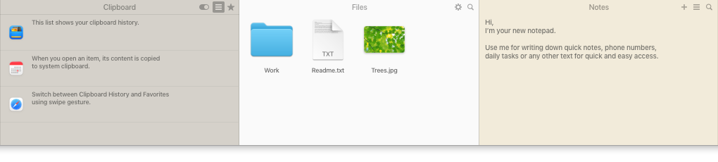 Unclutter - Files, Notes and Clipboard Manager for Mac