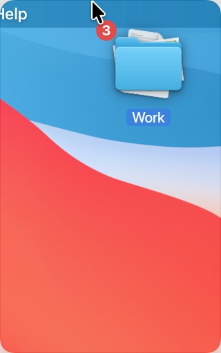 Unclutter - Drag files to the top of the screen