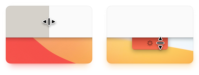 Panels are resizable
