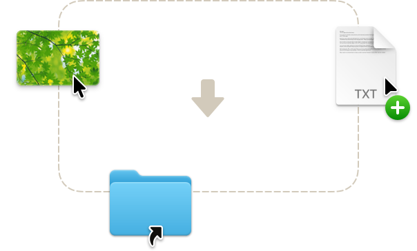 Unclutter Files - Drop zone