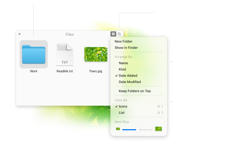 Unclutter Files for Mac - Drag and drop file manager and the dropzone