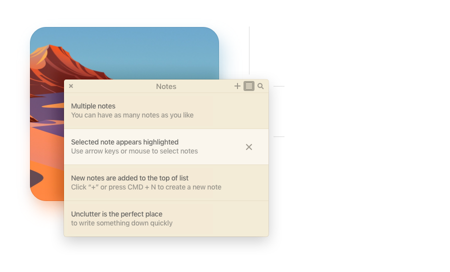 Unclutter Notes for Mac - Easy and quick note taking, like writing a sticky note