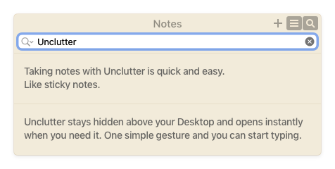 Unclutter Notes - Easy to Find