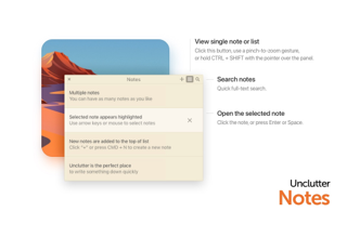 Unclutter Notes for Mac